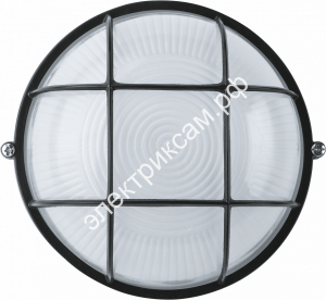 94812 NBL R2-60Вт IP54 черн-свет.влагозащ.метал.круг решётка чёрный Е27ф Navigator / 03072 / - картинка 1