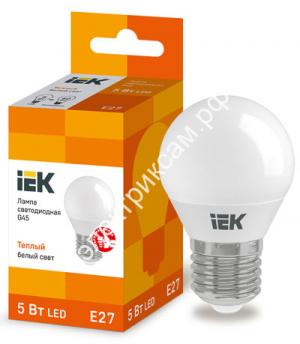 Лампа светодиодная ECO G45 шар 5Вт 230В 3000К E27 / 2914953 / - картинка 1