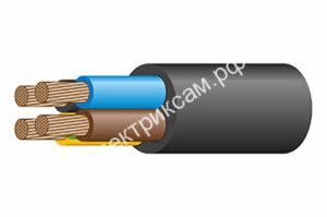 КГ-ХЛтп 3х1.5+1х1.5 (ГОСТ)-кабель силовой медный дв.изол.резина от -60 до 50°С 660В / 22651 / - картинка 1