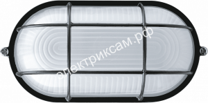 94808 NBL 02-60Вт IP54 чёр-свет.влагозащ.метал.овал реш.чёрный Е27ф Navigator / 03080 / - картинка 1