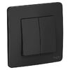 BLNVS010506 2-клавишный выключатель С/У (cх.5) 10А 250B антрацит BLANCA (10 шт в уп.) / 421302 /