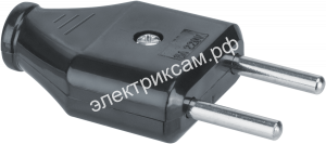 Вилка Navigator 61 714 NCA-PL07-6A-X-BL прямая б/з черная / 2092900 / - картинка 1