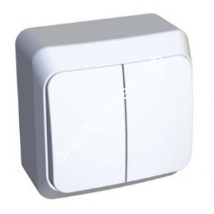 ВА10-006b ЭТЮД-выкл.ОУ двухкл.индикация белый 10А Schneider Electric (25 шт в уп.) / 38227 / - картинка 1