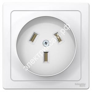 BLNSR003231 розетка силовая С/У 2Р+N 32А 250В белый BLANCA (6 шт в уп.) / 421038 / - картинка 1
