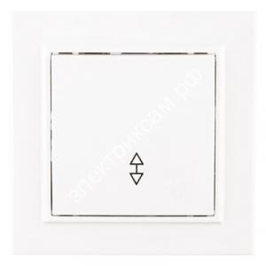 Минск Выключатель 1-клавишный СП проходной, 10А, белый EKF Basic / 983627 / - картинка 1