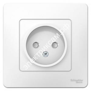 BLNRS000111 розетка С/У без заземления со шторками 16А 250В белый BLANCA (10 шт в уп.) / 421013 / - картинка 1