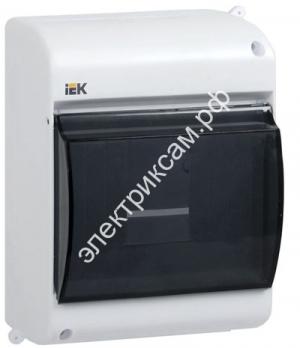 КМПн-2/4 IP30-бокс навесной с дверцей пластм.ABC рейка DIN 4мод.140х98х83мм / 28009 / - картинка 1