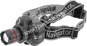 94950 NPT-H03-3AAA фонарь налобный 1LED1Вт пластик 3хАAA(R03) в комплект не входят дальность освещения 50м Navigator / 036512 - картинка 1