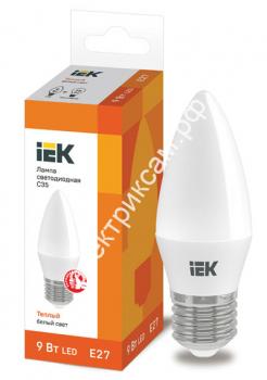 LLE-C35-9-230-30-E27 Лампа светодиодная ECO C35 свеча 9Вт 230В 3000К E27 / 2918315 / - картинка 1