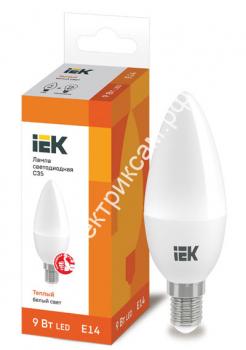 LLE-C35-9-230-30-E14 Лампа светодиодная ECO C35 свеча 9Вт 230В 3000К E14 / 2918314 / - картинка 1