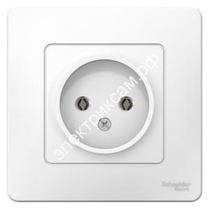 BLNRS000011 розетка С/У без заземления без шторок 16А 250В белый BLANCA (10 шт в уп.) / 421012 / - картинка 1