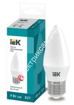 LLE-C35-9-230-40-E27 Лампа светодиодная ECO C35 свеча 9Вт 230В 4000К E27 / 2918317 / - картинка 1