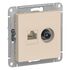ATN000289 Розетка двойная комп+ТВ RJ45+TV кат.5E механизм бежевый ATLASDESGN (10 шт в уп.) / 3883289 / - картинка 1