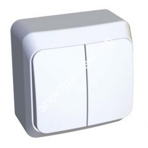 ВА10-002b ЭТЮД-выкл.ОУ двухкл.белый 10А Schneider Electric (25 шт в уп.) / 38223 / - картинка 1