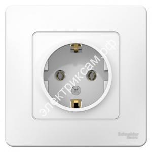 BLNRS001011 розетка С/У с заземлением без шторок 16А 250В белый BLANCA (10 шт в уп.) / 421014 / - картинка 1