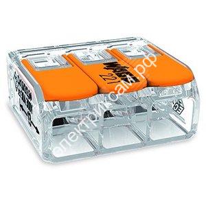 WAGO 221-613 3х(0.5-6,0)мм² 30шт/уп-клеммная колодка многоразовая н/г 41А 450В / 542571 / - картинка 1