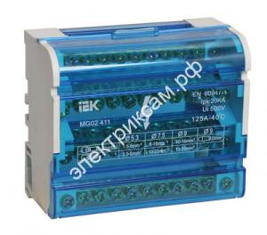 N DIN 4x11гр-шины нулевые в корпусе на рейку DIN 125А / 282261 / - картинка 1