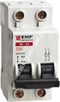 Выключатель нагрузки ВН-63, 2P 63А EKF  (6 шт в уп.) / 970807 / - картинка 1