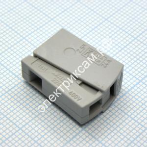 WAGO 224-111 1х(1-2,5)мм² 100шт/уп-клеммная колодка н/г д/освет.приборов 400В / 54255 / - картинка 1